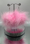 BABY PINK FLUFF EARRINGS