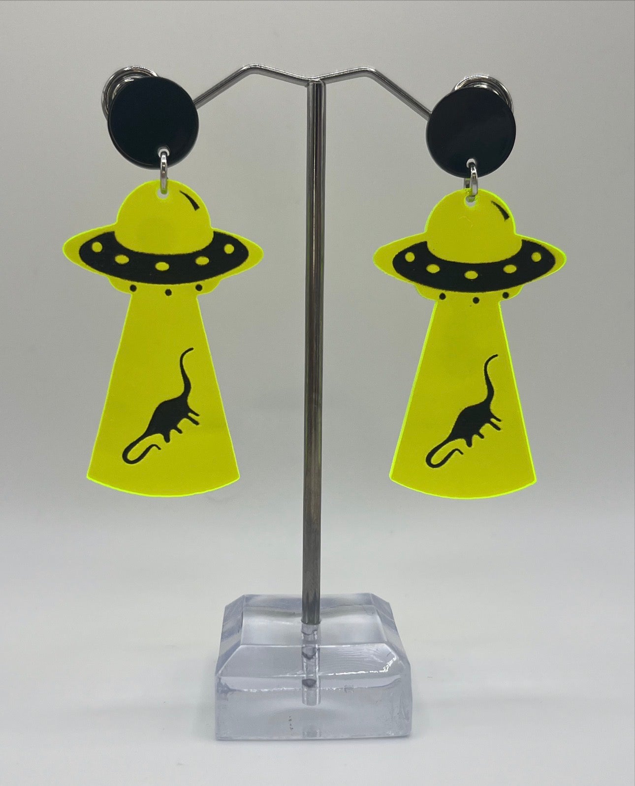 SPACESHIP DINOSAUR EARRINGS