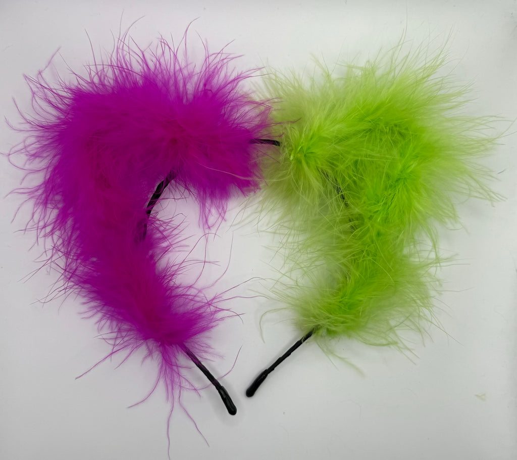 HOT PINK & LIME GREEN FLUFF EARS