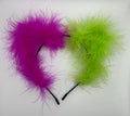 HOT PINK & LIME GREEN FLUFF EARS