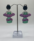 CAT SPACESHIP TAKE ME EARRINGS