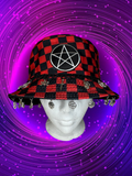 CHECKERED PENTAGRAM BUCKET HAT