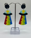 RAINBOW SPACESHIP EARRINGS