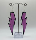 PURPLE LIGHTNING BOLT EARRINGS