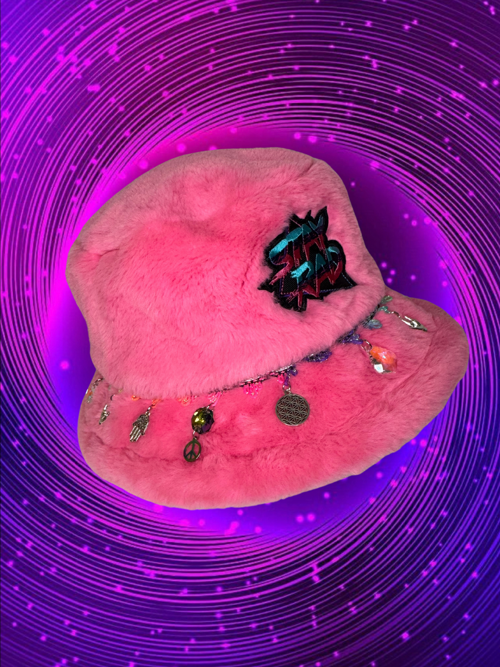 STAY RAD PINK FURRY BUCKET HAT