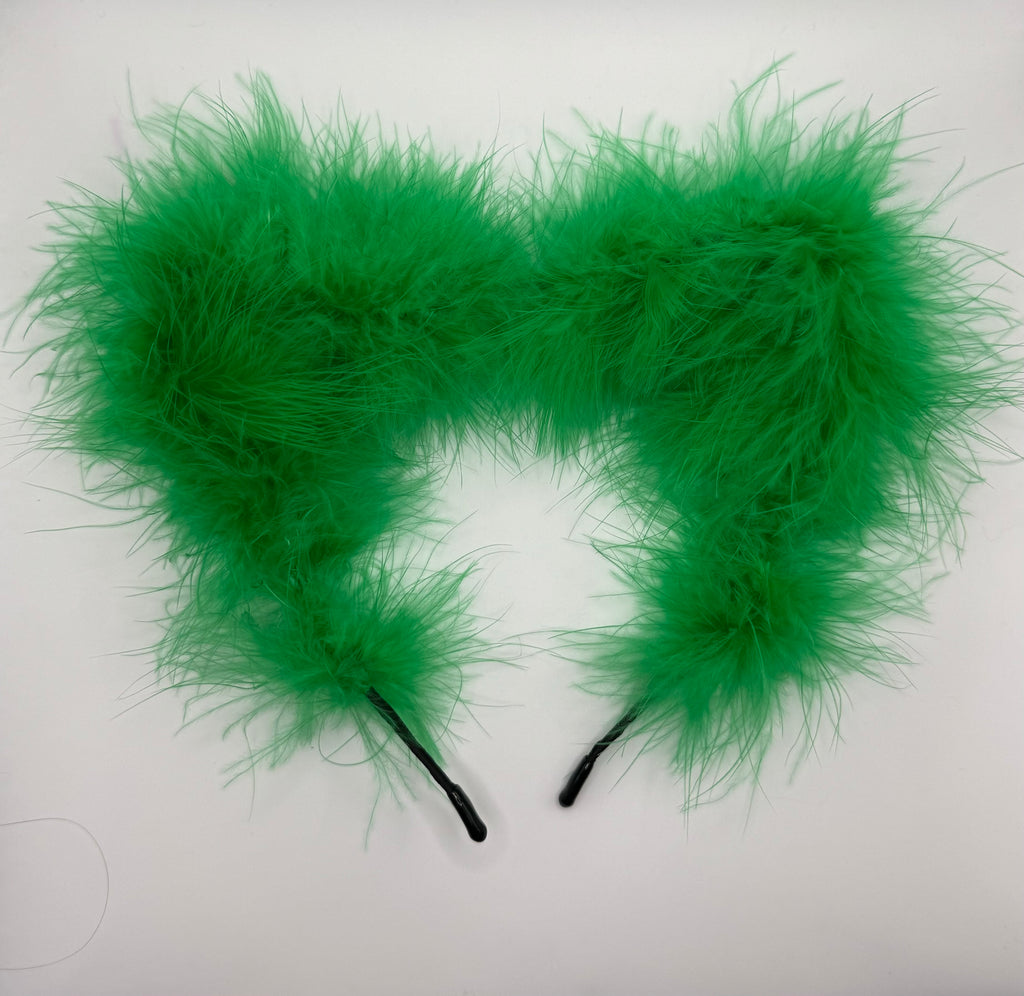DARK GREEN FLUFF EARS