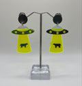 SPACESHIP COW EARRINGS
