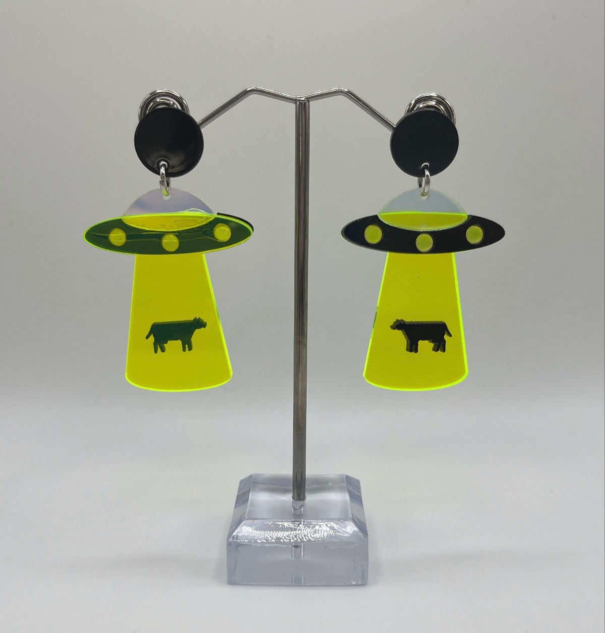 SPACESHIP COW EARRINGS