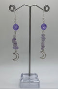 PURPLE MOON STONE EARRINGS