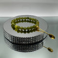 CHINESE JADE STONE BEAD BRACELET