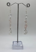 BEIGE CLEAR MOON STONE EARRINGS