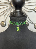 GREEN DINO CHOKER