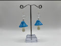 BLUE MUSHROOM EARRINGS