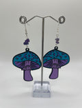 BLUE & PURPLE MUSHROOM STONE EARRINGS