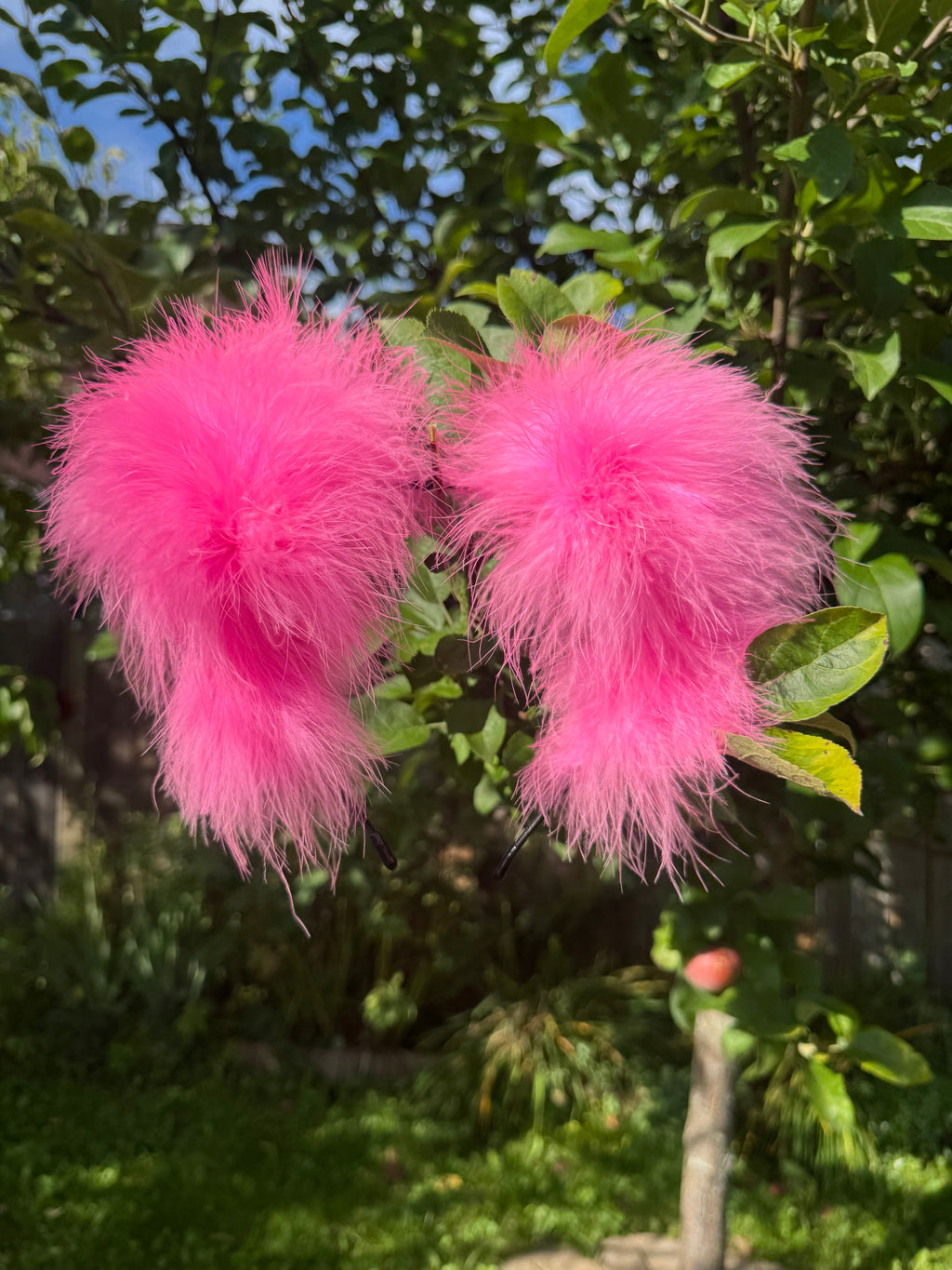 MEDIUM PINK POCKET FLUFF EARS