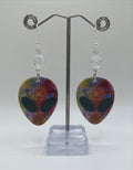 ALIEN RED MANDALA EARRINGS