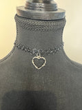 BARBED WIRE HEART CHOKER