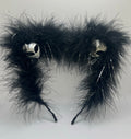 ALIEN BLACK TINSEL FLUFF EARS