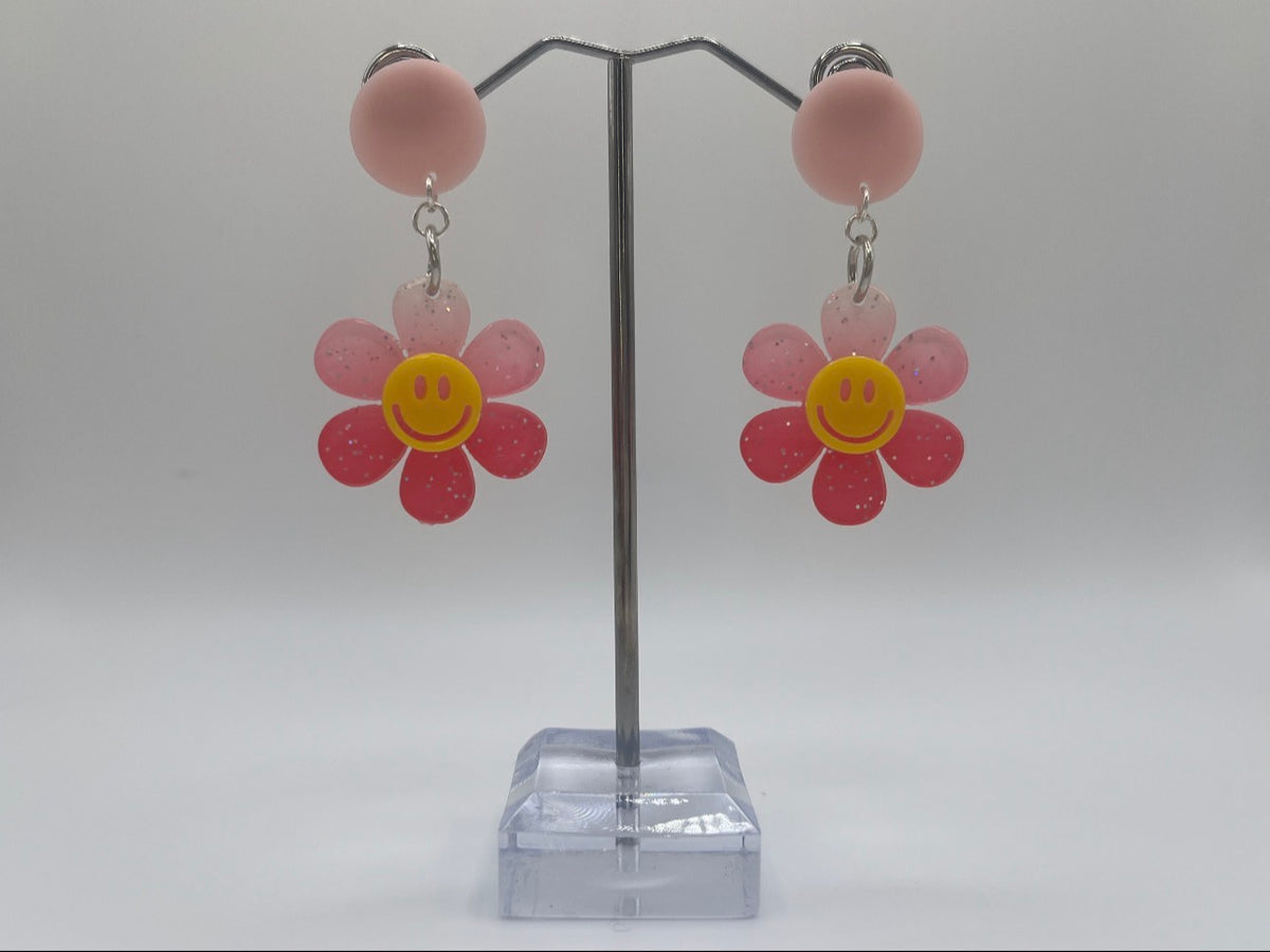 YELLOW & PINK FLOWER EARRINGS