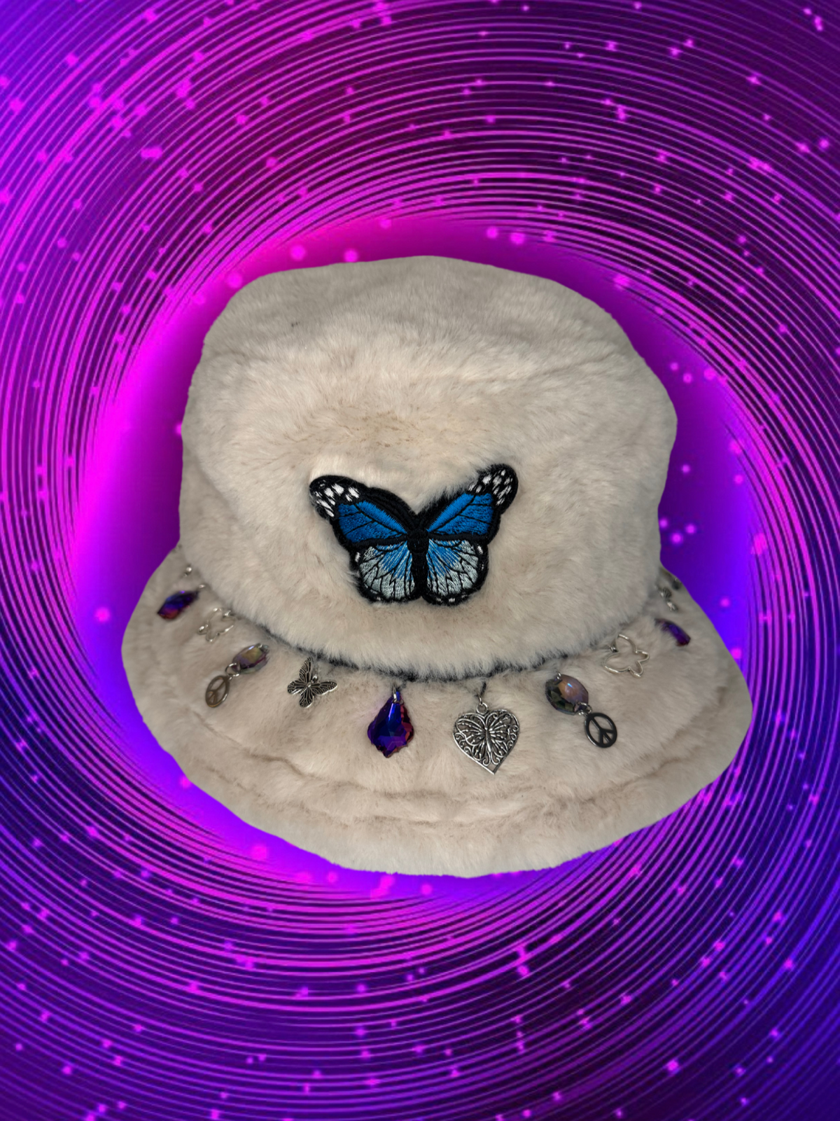 BUTTERFLY FURRY BUCKET HAT