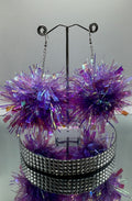 PURPLE TINSEL EARRINGS
