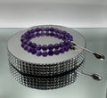 TOOTH AMETHYST STONE BEAD BRACELET