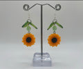 MEDIUM SUNFLOWER LEAF EARRINGS