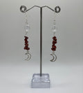 BURGUNDY MOON STONE EARRINGS