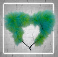 GREEN AND BLUE MIX FLUFF EARS