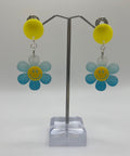 YELLOW & BLUE FLOWER EARRINGS