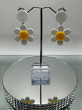 WHITE & YELLOW FLOWER EARRINGS