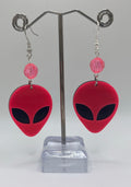 PINK ALIEN EARRINGS