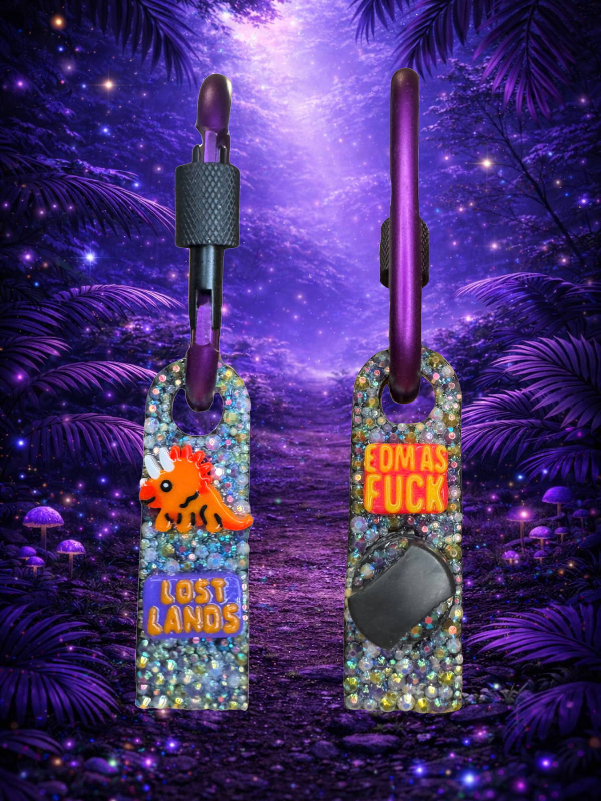 ORANGE/PURPLE LOST LANDS INSPIRED FLOWSTAR CLIP