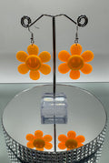 ORANGE & YELLOW FLOWER EARRINGS