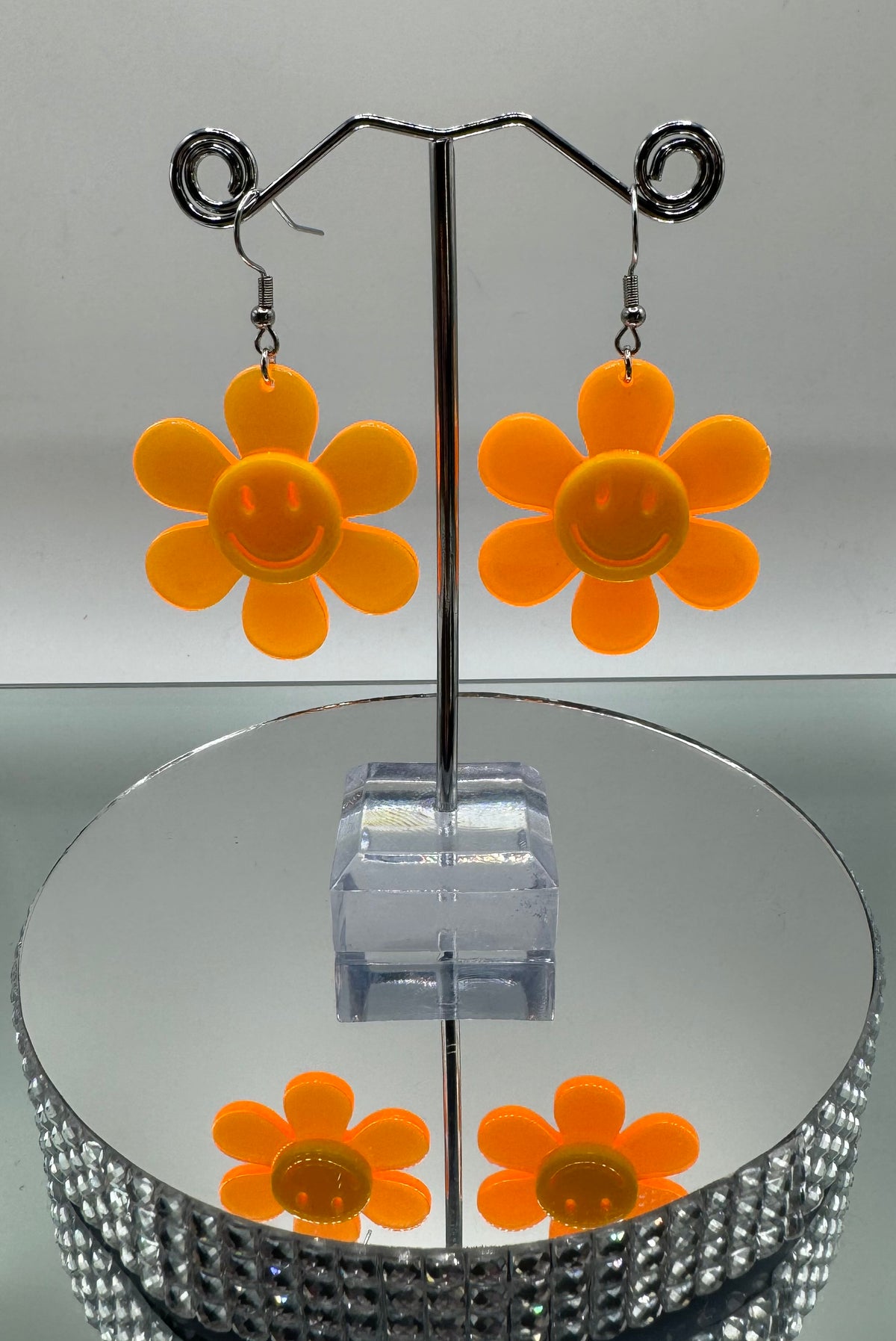 ORANGE & YELLOW FLOWER EARRINGS