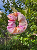 PINK & ORANGE TIE DYE POCKET SCRUNCHIE