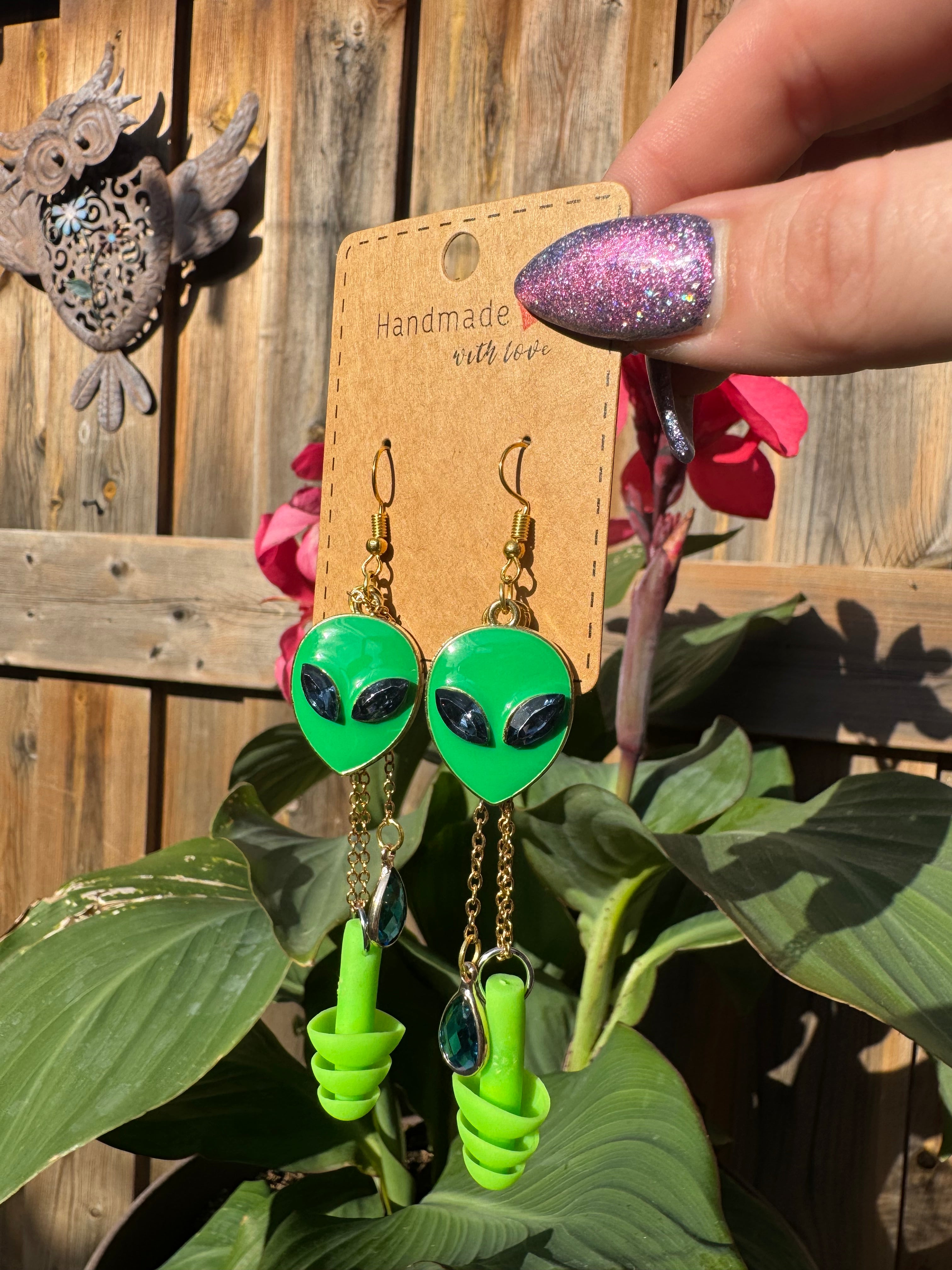 ALIEN EARPLUG EARRINGS