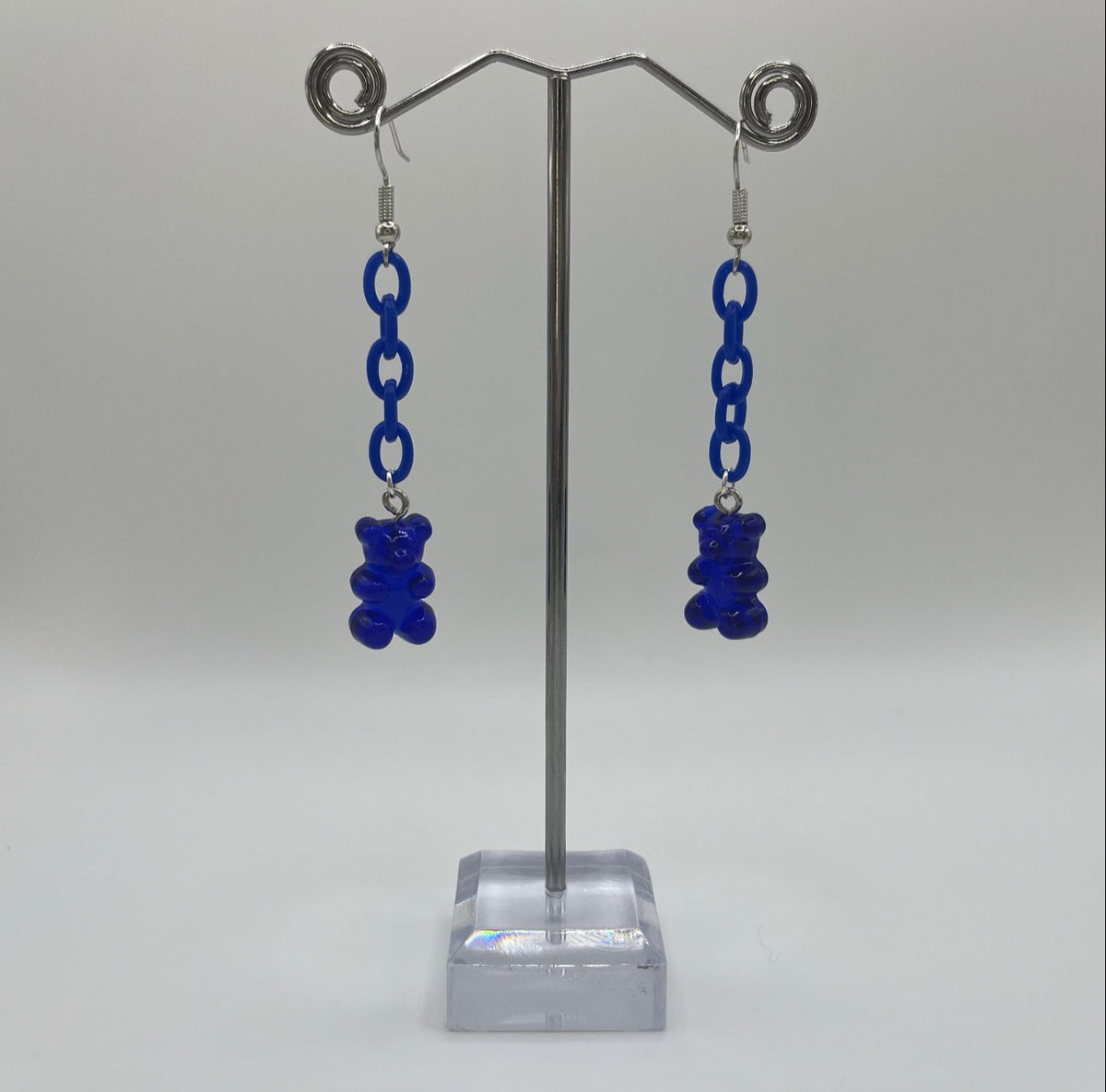 ROYAL BLUE GUMMY BEAR EARRINGS