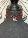 HORNED HEART RED CHOKER
