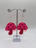 PINK MUSHROOM EARRINGS