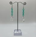TURQUOISE CLEAR GUMMY BEAR EARRINGS