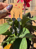 FLAMING HEARTS EARPLUG EARRINGS