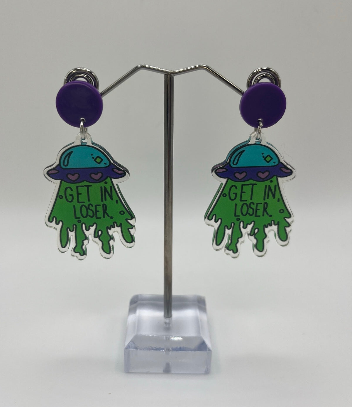 GET IN LOSER SPACESHIP EARRINGS