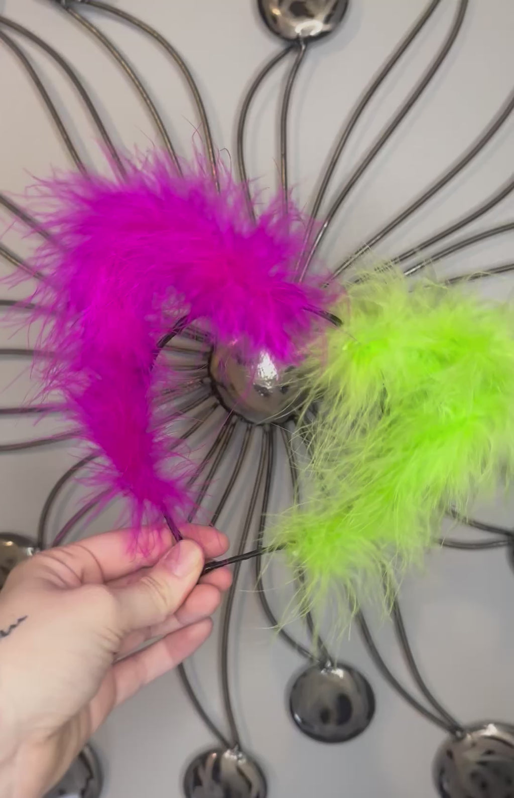 HOT PINK & LIME GREEN FLUFF EARS