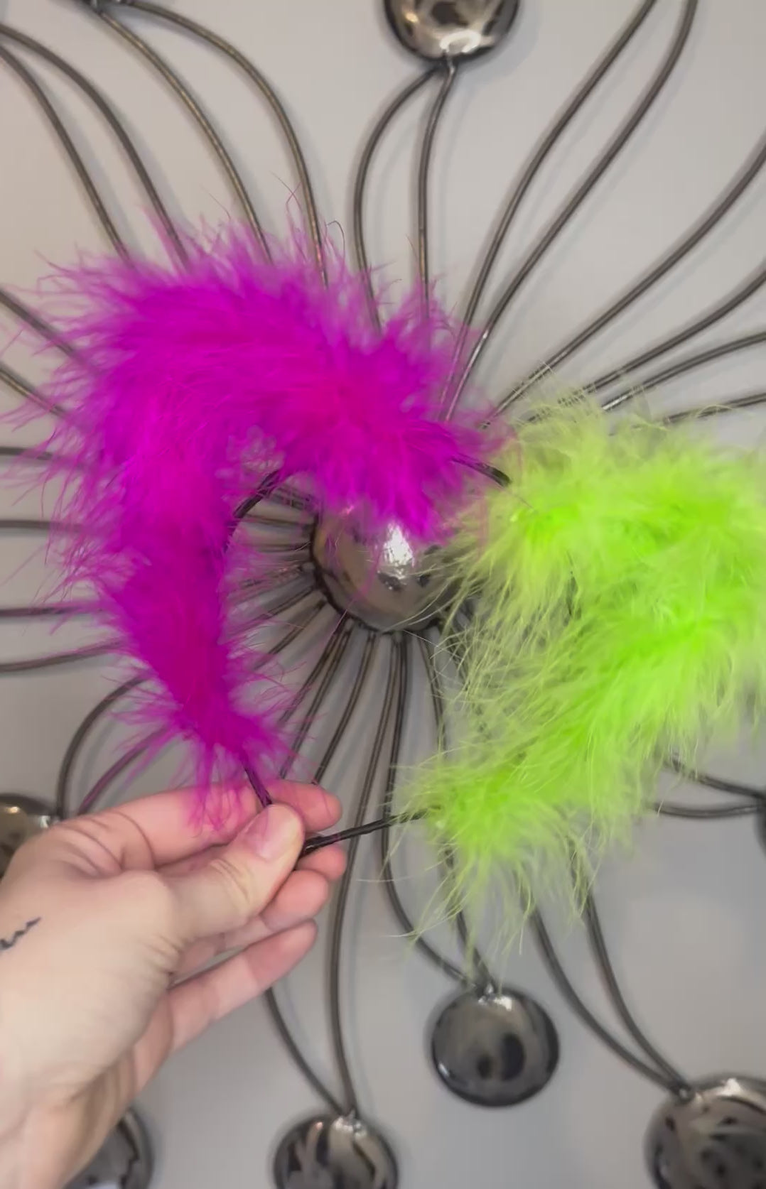 HOT PINK & LIME GREEN FLUFF EARS