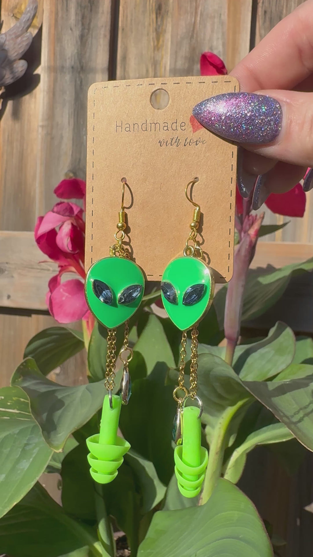 ALIEN EARPLUG EARRINGS