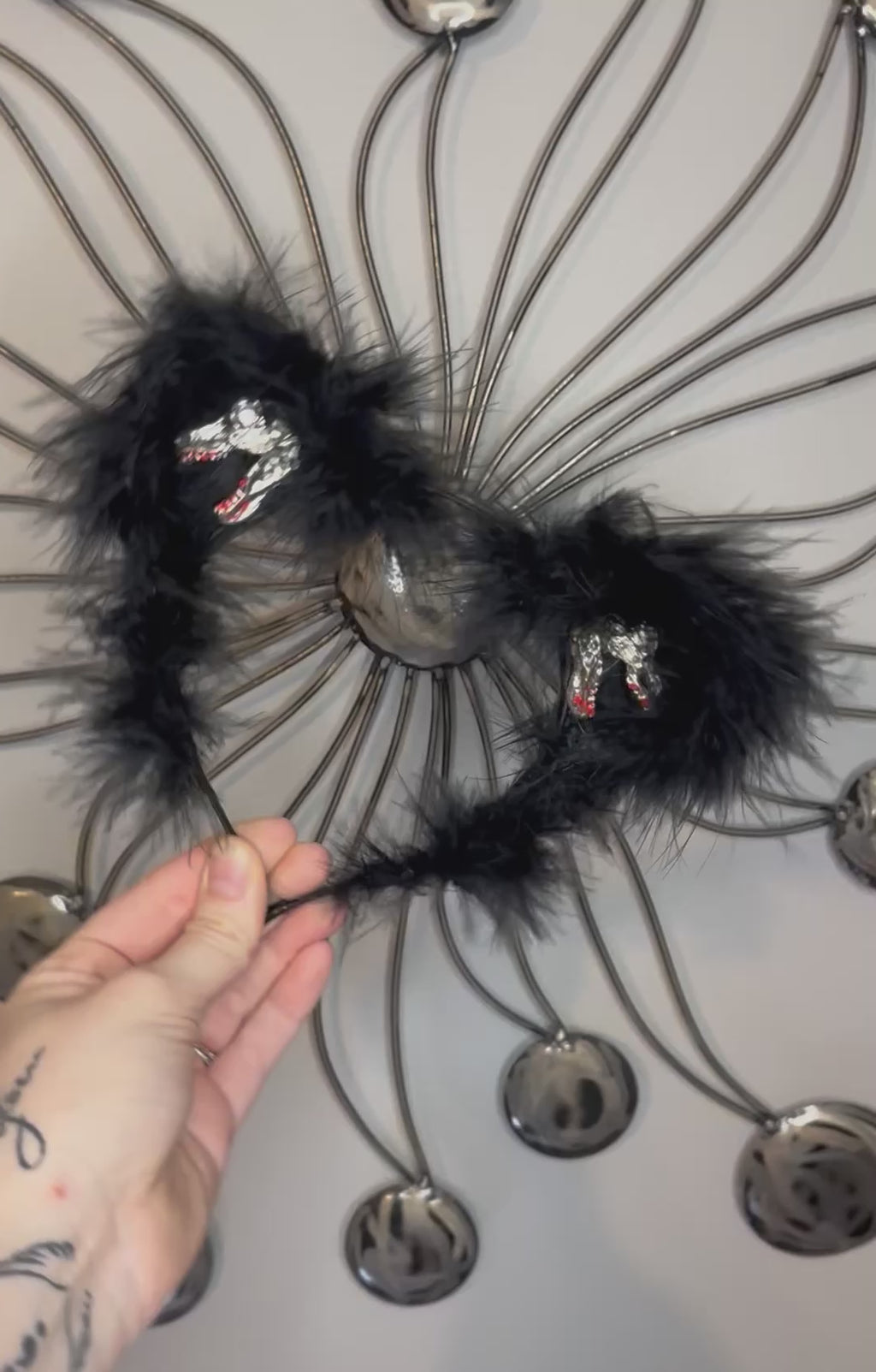 DINOSAUR BLACK FLUFF EARS